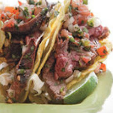 Grilled Cola Skirt Steak Salsa Tacos