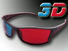 Lentes 3D Rojo Y Azul De Plástico Tipo Sport Depo
