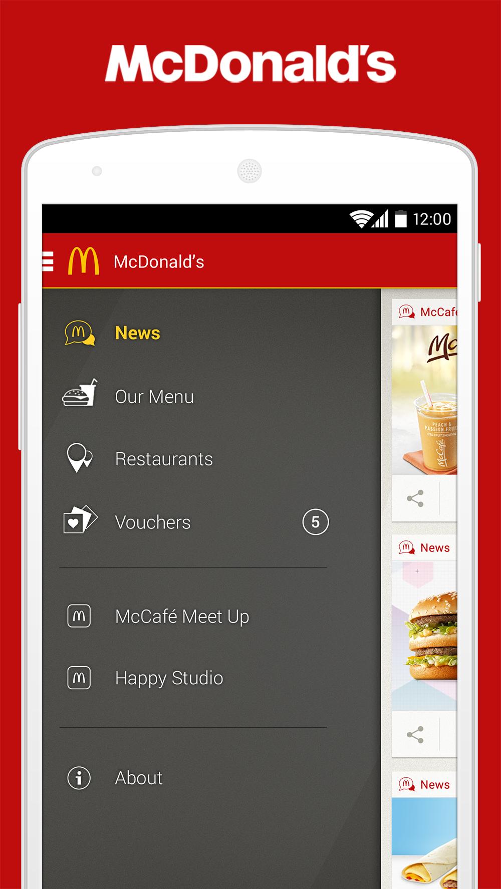Android application McDonalds UK screenshort