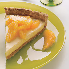 Cream Tart with Oranges, Honey, and Toasted-Almond Crust