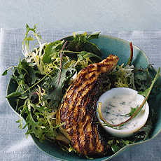 Indian-Spiced Sturgeon with Mint Yogurt Sauce