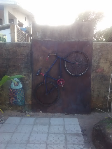 Escultura Bike na Parede