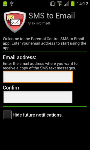 Parental Control Text 2 Email