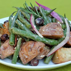 Green Bean, Red Onion, and Roast Potato Salad with Rosemary Vinaigrette