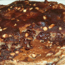 Whole-Wheat Chocolate Chip Pancakes With Chocolate Peanut Butter