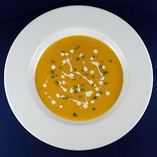 Butternut-Apple Soup with Maple Cream