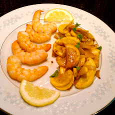 Lemon Yellow Squash with Shrimp