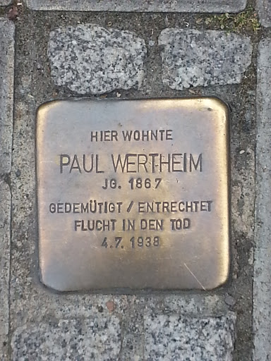 Stolperstein Paul Wertheim