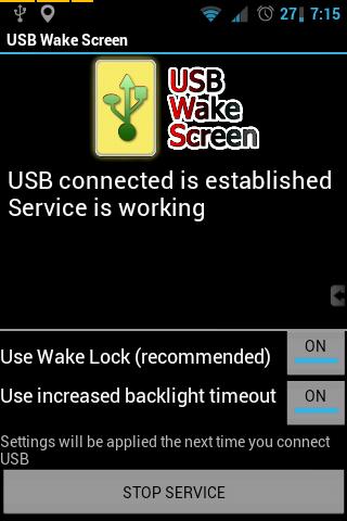 USB Wake Screen