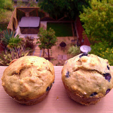 Kittencal's 1-Gram Low Fat Banana-Blueberry Muffins