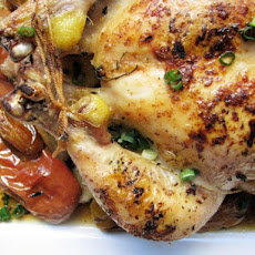 Roast Chicken with Apples, Thyme and Shallots
