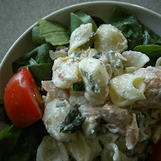 Creamy Minted Salmon Pasta Salad