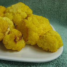 Low Fat Roasted Golden Cauliflower