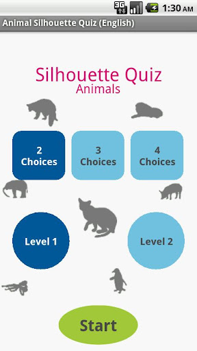 動物シルエットクイズ 英語