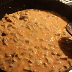 Fettucine With Rosy Mushroom Sauce