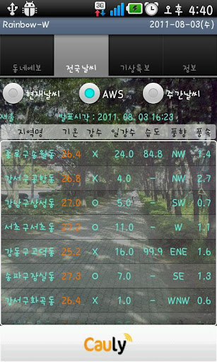 【免費天氣App】기상정보(현재날씨,동네날씨, Rainbow-W)-APP點子