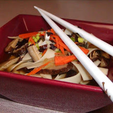 Vegetables & Udon in Chicken - Miso Broth