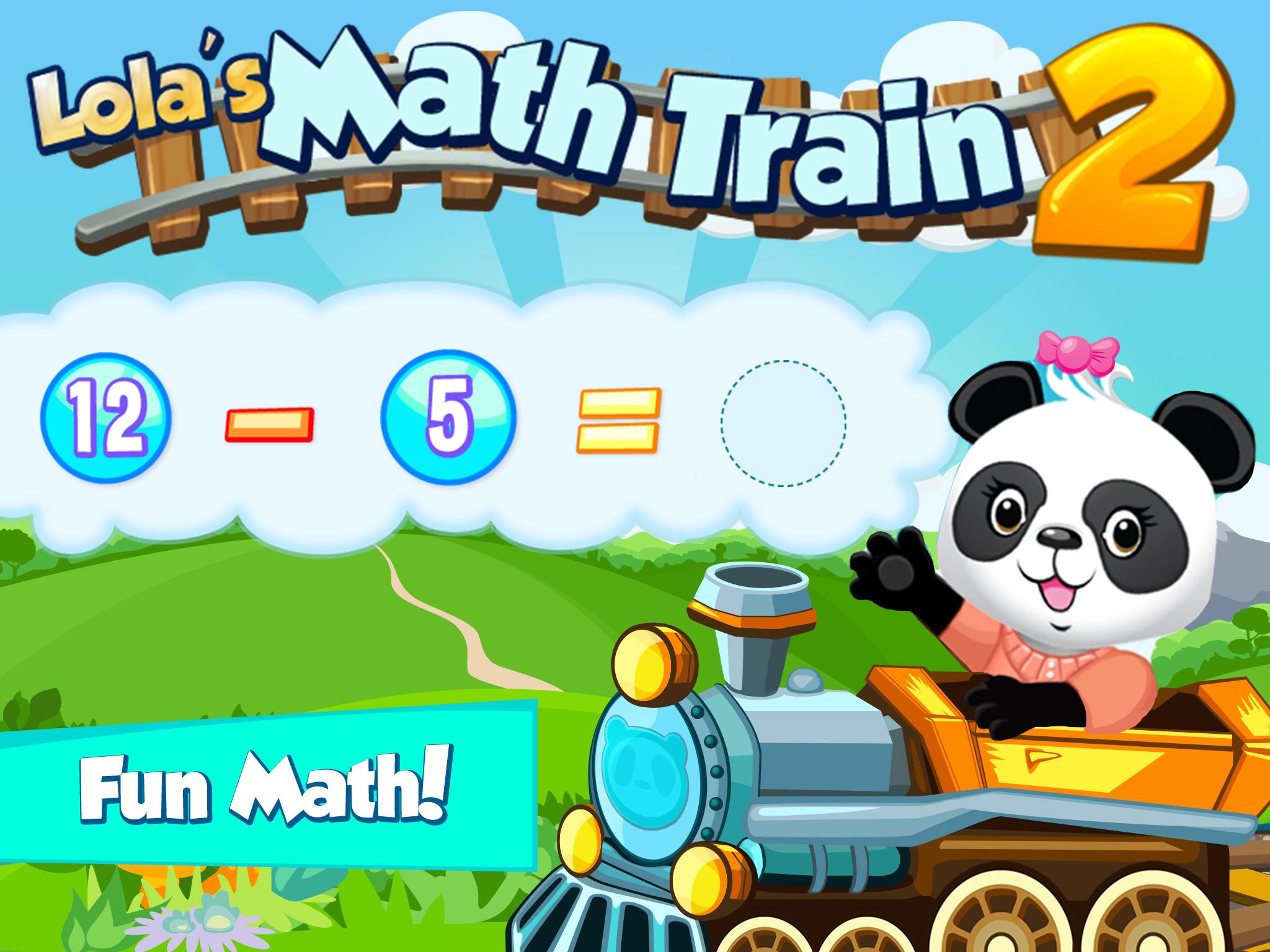 Android application Lola Pandas Math Train 2 screenshort