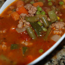 Vegetable and Ground Turkey Soup
