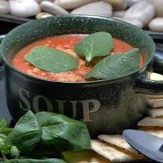 Tomato Spinach and Basil Soup