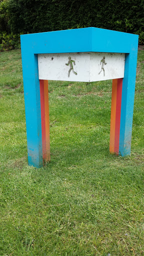 Running Man Trail Marker Monument