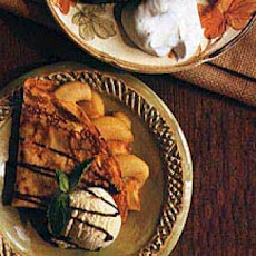 Crepes with Brown Sugar Pears and Fudge Sauce