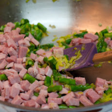 Ham, Asparagus, and Gruyere Crustless Quiche