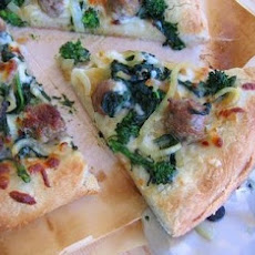 Broccoli Rabe and Fennel Sausage Pizza