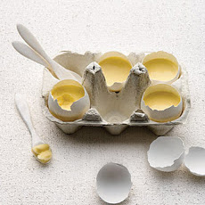 Vanilla Custard Served in Eggshells