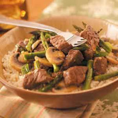 Asparagus Beef Stir-Fry (beef tenderloin roast)