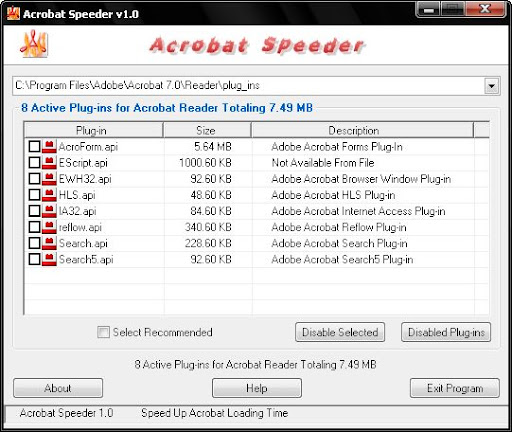 Acrobat Speeder Active plug-in