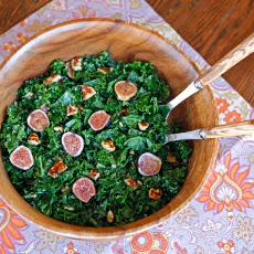 Kale, Fig and Halloumi Salad