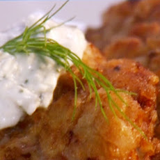 Fried Venison Medallions with Feta Dipping Sauce