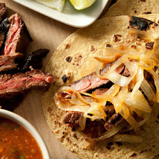 Chipotle Beef Tacos with Caramelized Onions (Tacos de Carne Asada Enchipotlada) Recipe