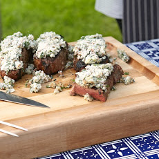 Strip Steaks with Blue Cheese Glaze