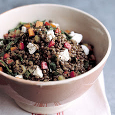 Warm Lentil Salad with Goat Cheese