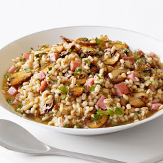 Barley Risotto With Ham and Mushrooms