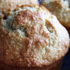Banana Oat Bran Muffins With No Added Sugar