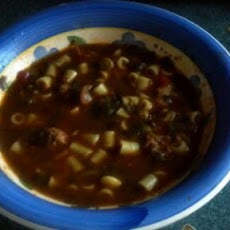 Andouille Spinach soup