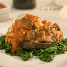 Sausage & Gorgonzola-stuffed Portobello Mushrooms