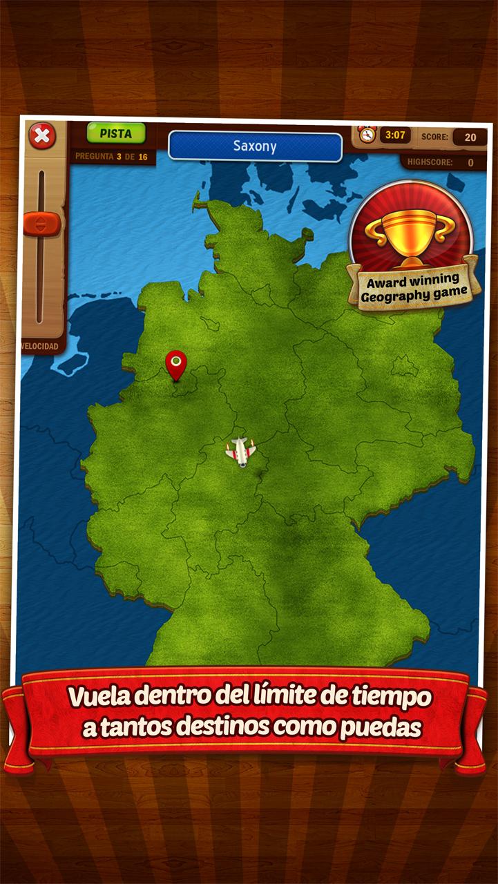 Android application GeoFlight Germany: Geography screenshort