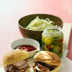 Barbecue Pork Sandwiches with Cabbage Slaw
