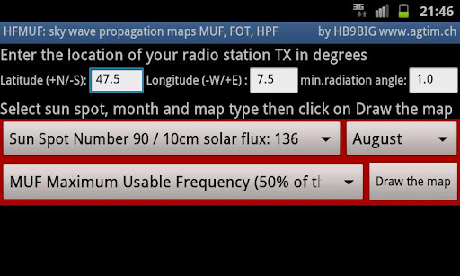 MyHF_Map 햄 라디오 MUF지도