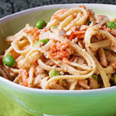 Nutty Asian Noodles with Carrots & Edamame