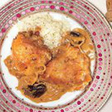 Braised Chicken with Prunes and Cream