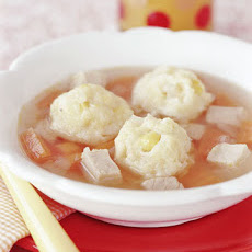 Turkey Soup With Cheddar Dumplings