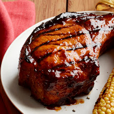 Glazed Double-Cut Pork Chops
