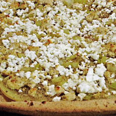 Potato, Goat Cheese and Green Onion Pizza