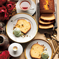 Lemon Buttermilk Cake With Pistachio Ice Cream