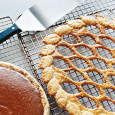 Maple Pumpkin Pie with Leaf Lattice